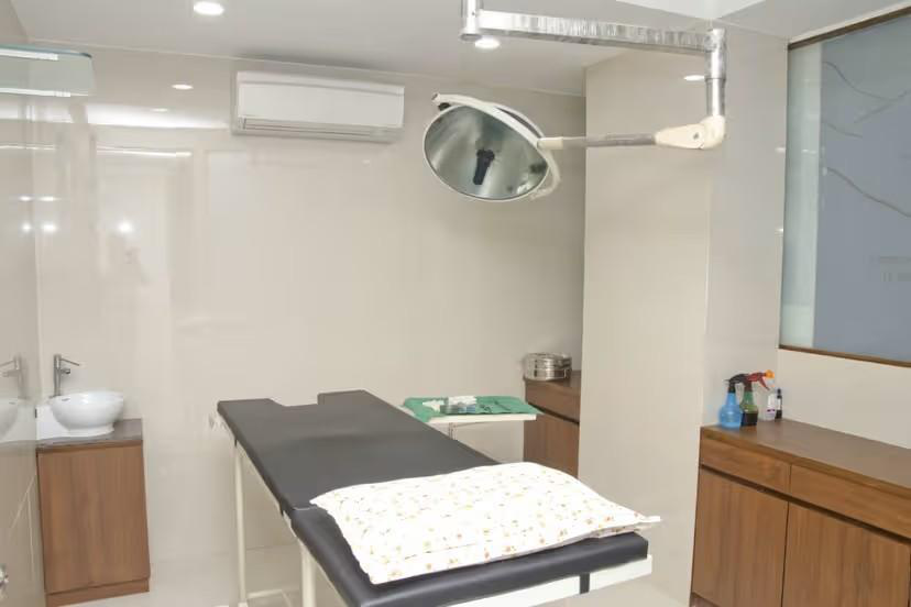 Sanitized treatment room with well-maintained clinical equipment at Brahma Ayurveda